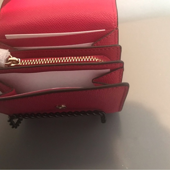 Coach Pebble Grain Pink Leather Accordion Wallet. New, Never Used. - Picture 3 of 5